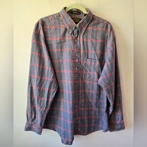 Vintage Eddie Bauer Ramston Twill Plaid Button Down Shirt - XL - 100% Cotton